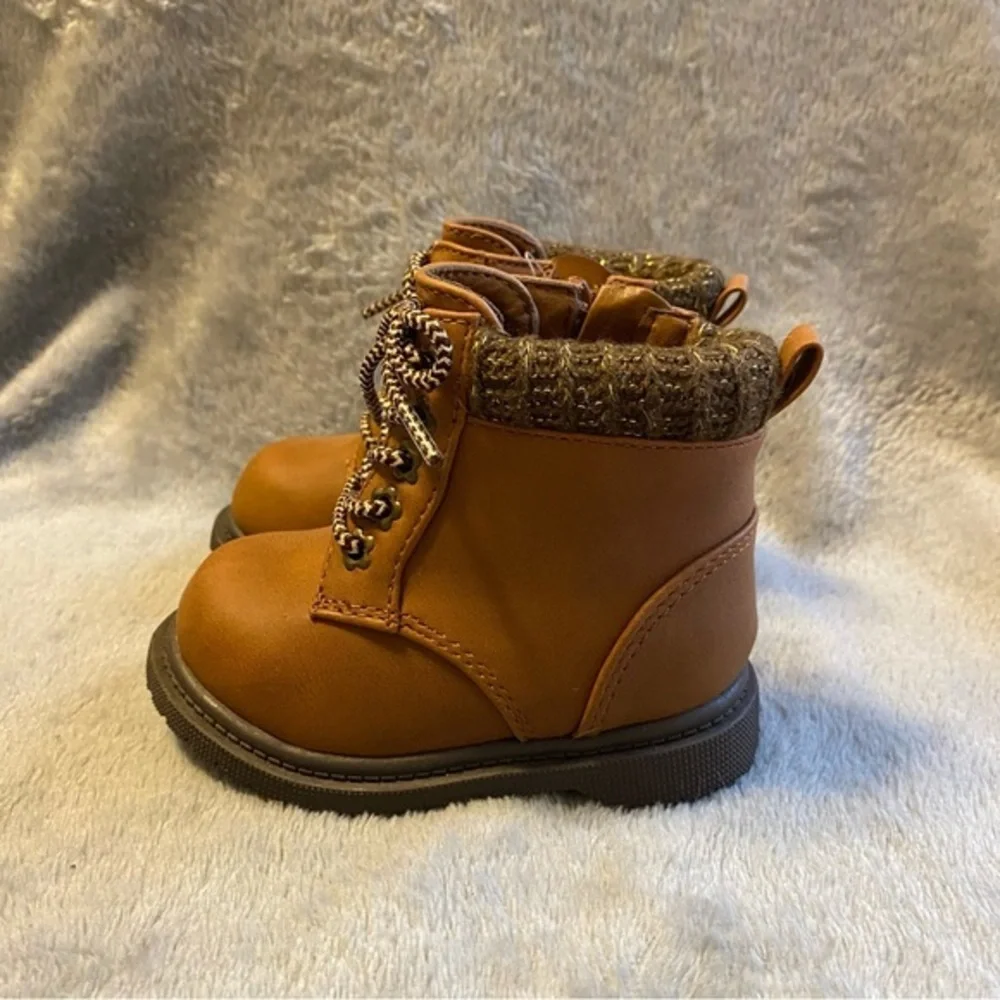 Wonder Nation Shoes Girls‎ Size 4 Boots Side Zip Brown New With Tags